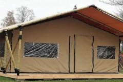 wooden safari tent